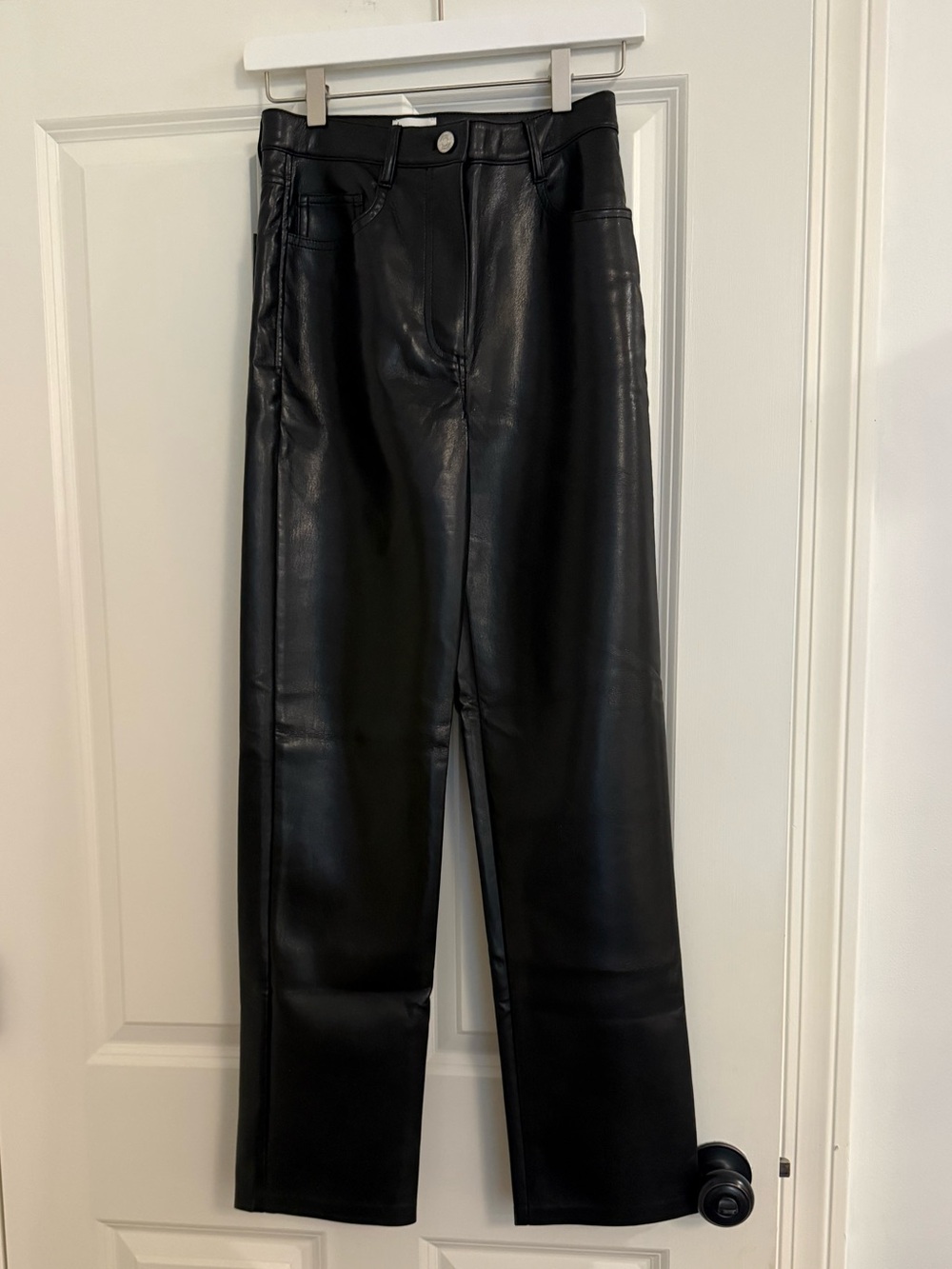 Wilfred Black Faux Leather Pants